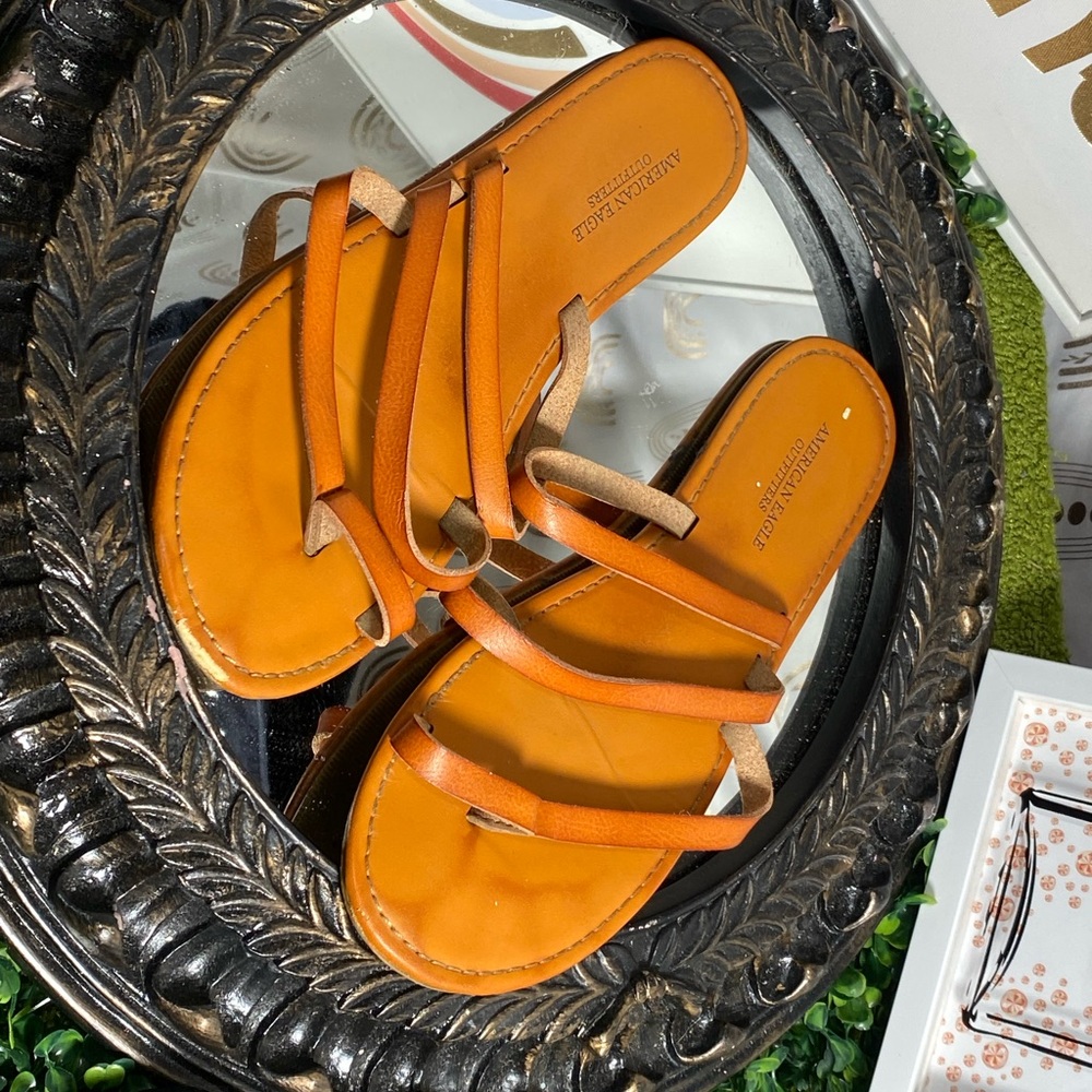 American Eagle Outfitters Women's Bright Orange Sandals